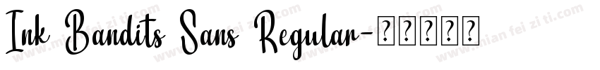 Ink Bandits Sans Regular字体转换